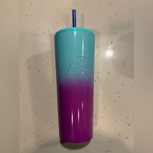 Starbucks Teal and Purple Gradient Tumbler